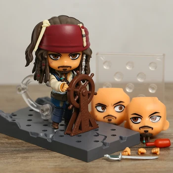 Jack Sparrow 1557 Karibų jūros Piratai Q Veido Lėlės PVC Kilnojamojo Figūrėlės su Priedais Nuotrauka