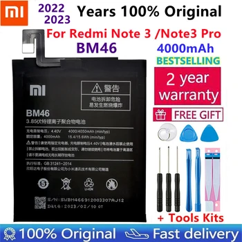 100% Originalus 2023 Metų Nauji Aukštos kokybės BM46 Baterija Nekilnojamojo 4000mAh Už Xiaomi Redmi 3 Pastaba Redmi Note3 Pro Dovana Įrankiai +Lipdukai Nuotrauka