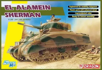DRAGON 1/35 6617 Sherman Mūšis El Alamein 80 Ann (w/Magic Takeliai) Bako Modelio Rinkinys Nuotrauka