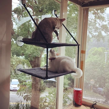 Katė hamakas langą siurbtukas katė lovos kabo lizdą kačių motina keturis sezonus kačių kraikas cat laipiojimo rėmas katė prekes Nuotrauka