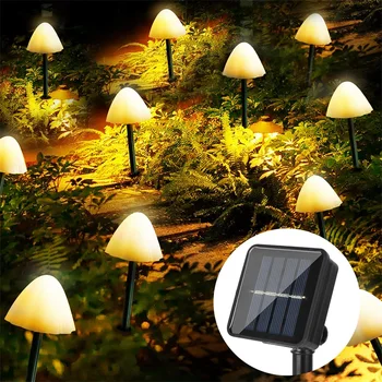Saulės Powerd Sodas Šviesos Mini Saulės Grybų Šviesos diodų (LED Lauko Vandeniui Kelias, Kiemas, Kiemo Vejos Apdailos Kraštovaizdžio Apšvietimas Nuotrauka