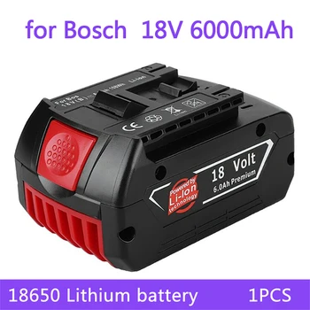 Specialus pasiūlymas 18V Baterija 6.0 Ah Už Bosch Elektrinis Gręžtuvas 18 V Li-ion Batteryies BAT609 BAT609G BAT618 BAT618G Nuotrauka