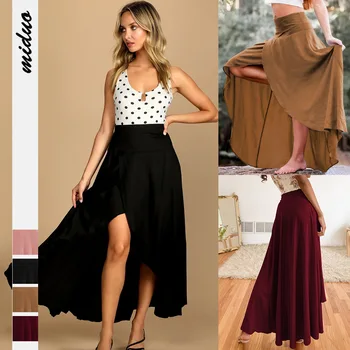 Europos ir Amerikos moterų susiėmę nereguliarus pusė sijonas temperamentas elegantiška puošmena sijonas mados vasaros drabužių Nuotrauka