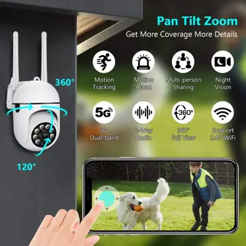 1080P 2MP PTZ WiFi IP Belaidės Kameros Tuya Smart Lauko Home Security 4X Skaitmeninis Priartinimas Dome Kameros CCTV Vaizdo Stebėjimo 9 Nuotrauka