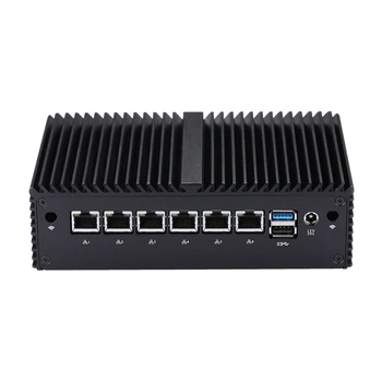 QOTOM 6 LAN Mini PC Quad Core Celeron J1900 Kompiuterio Procesorius Q190G6 Nuotrauka