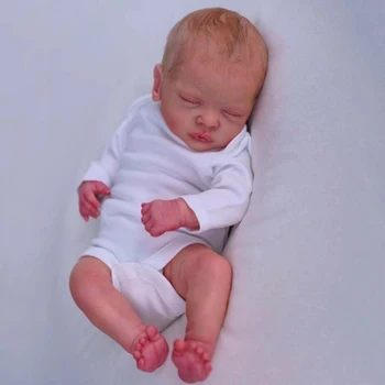 48cm Atgimsta Miega Romy Baby Doll Naujagimiui Lėlės Jau Dažytos Baigė Tikroviška, Minkšta Liesti 3D Odos Vertus-Atkreipti Plaukų Nuotrauka