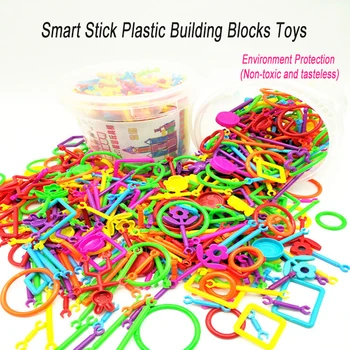 500Pcs Protingas Stick Plastikiniai Pastato Blokus Žaislai Vaikams 