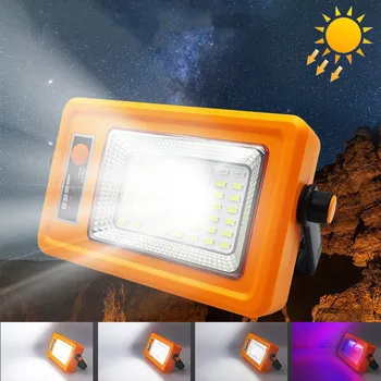 Nešiojamas Saulės 56 Šviesos Led Darbo Lempa USB Prožektorius atsparus Vandeniui Žibintų Kempingas Skydelis Magnetas Mini Prožektorius, Pastatytas Baterija Nuotrauka