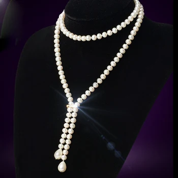 MeiBaPJ Prabanga kultūros gėlavandenių perlų karoliai karoliukai swater karoliai motinos diena dovanos Nuotrauka