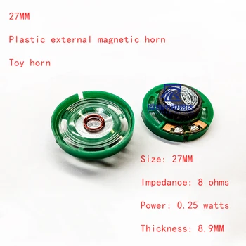 1PCS 100%Originalus 27MM Plastiko išorinis magnetinis ragų Žaislas ragų Varža: 8 omai Galia: 0.25 w Sveiki atvykę į Paprasta pirkti Nuotrauka