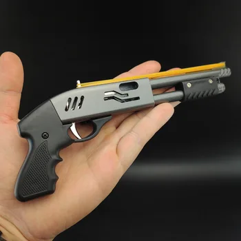 Anti-streso Mini-shot Gun 8 Nuolat Lydinio Gumos Juosta Ginklą Miniatiūrinis Modelis, Papuošalų, Žaislų, Kūrybinės Dovanos Nuotrauka