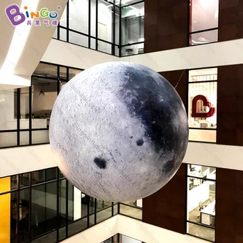 PVC 4 metrų skersmens pripučiamos mėnulio apdaila / kabo mėnulis modelis balionai žaislai Nuotrauka