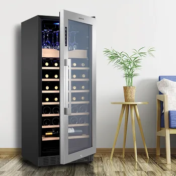 Raudonojo vyno kabineto Ledo baras pastovios temperatūros nerūdijančio plieno raudonojo vyno kabineto Raudonas vynas ekranas kabineto paramos pritaikymas savo reikmėms Nuotrauka