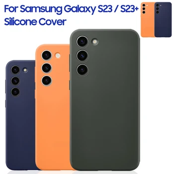 Silikono Atveju apsauginis Dangtis Samsung Galaxy S23 S23+ S23 Plius 5G Mados Atvejais, Mobiliųjų Telefonų Korpusai Padengti Silicio dioksido Nuotrauka