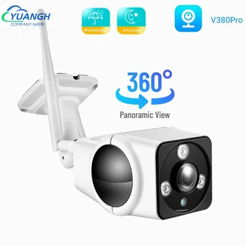 1080P V380 Pro Lauko Panoraminis WI-fi IP Kamera 360 Laipsnių VAIZDO Smart Home 