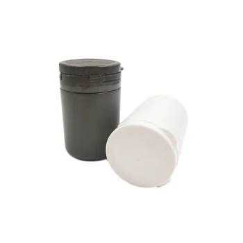 52PCS 60ml juoda/balta HDPE medicinos tabletes butelį traukti žiedą bžūp, tabletes, kapsulės,kietos miltelių buteliukas Nuotrauka
