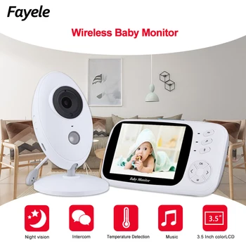 Nešiojamų 2.4 G Wireless Baby Monitor 3.5 Colių LCD ekrano Spalvos Vaizdo Kamera, Dviejų krypčių Garso Domofonas Home Security auklė Nuotrauka