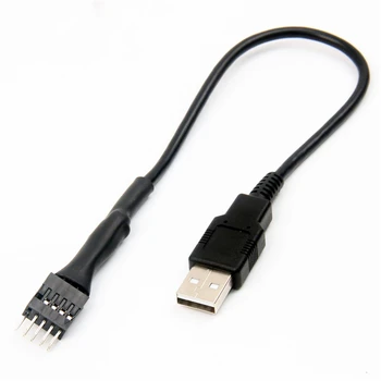 9 PIN Male Išorinio USB A Male PC Mainboard Vidinis Duomenų ilgiklis 20cm Nuotrauka